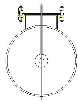 單個測點安裝結(jié)構(gòu)簡圖(當(dāng)管道尺寸小于300mm選用)